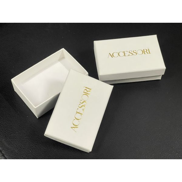 Customized  White Paper Jewelry Box logo and color by your jewelry packaging
