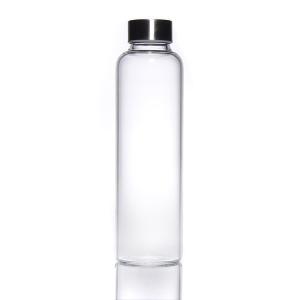 New Design 350ml/500ml High Borosilicate Glass Water Bottle With Stainless Steel