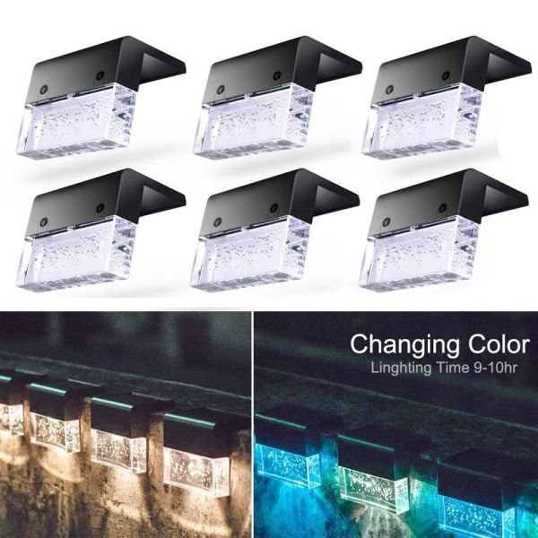 IP65 Warm White Solar Deck Lights Outdoor Stair Fences 2700K Solar Powered Led Deck Lights