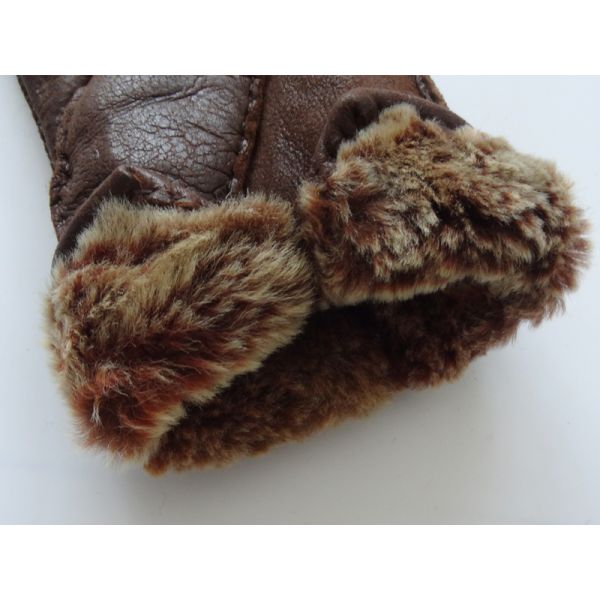 Promotional classical Y style winter sheepskin fur gloves