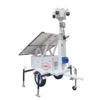 Remolque de vigilancia móvil con mástil de 6 m para monitoreo de minería a cielo abierto