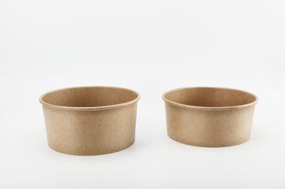 A bacia descartável Eco-amigável do papel de embalagem de produto comestível personaliza a bacia