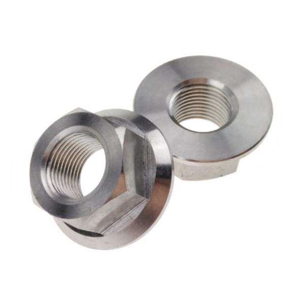 Titanium  Custom Fasteners Hex Flange Head Nuts For Auto Parts  Bolts Screws