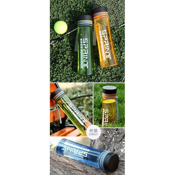 Customized Logo Lightweight Plastic Travel Water Bottle Outdoor Sports Water Bottle 500ml/650ml/750ml/1000ml/1200ml With Rope Multifunctional Multipurpose