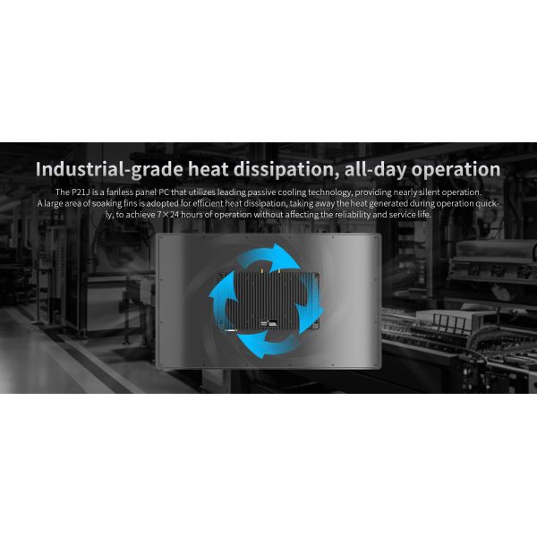21.5 дюймовый прочный сервер без вентилятора с сенсорным экраном с рейтингом Win10/11 и IP65