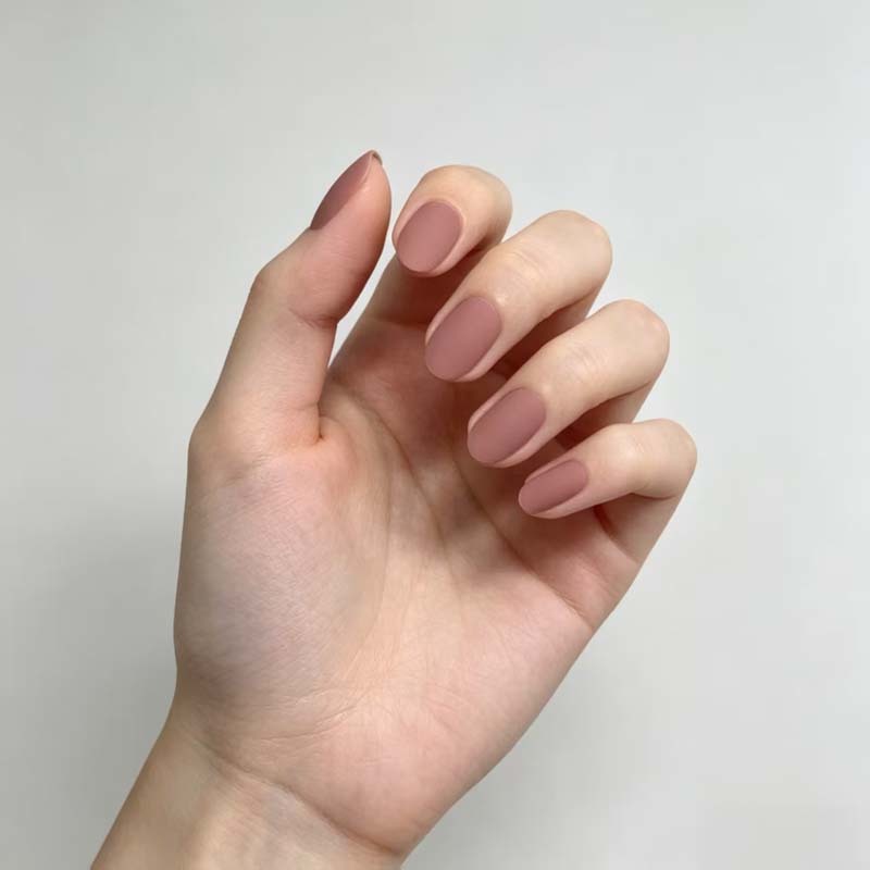Promotional Wholesale Solid Color False Nails Matte Grey Pink Reusable