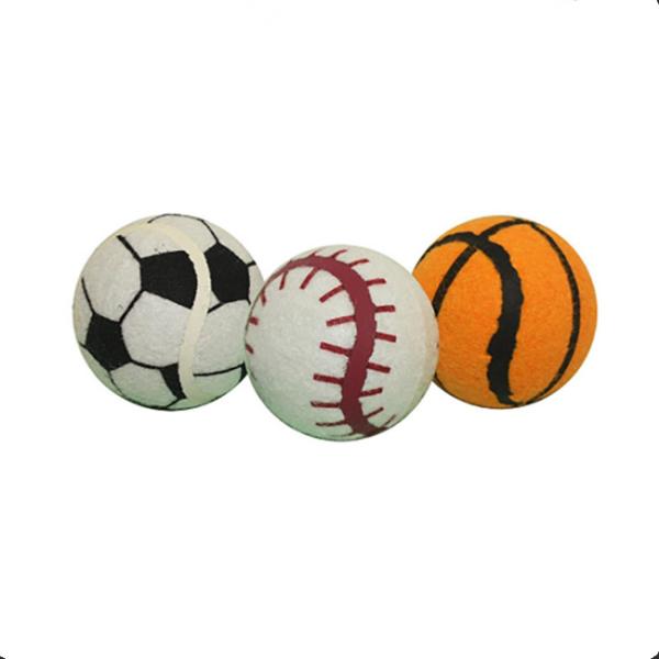 outdoor 6.3cm rubber soft fetch toy tennis ball pet playing