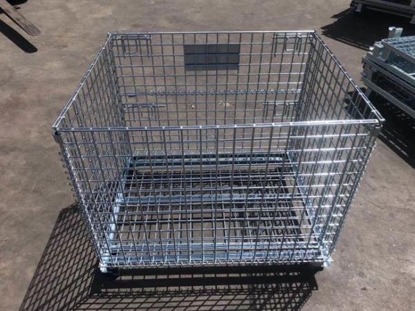 Medium Duty 50X50mm Industrial Wire Mesh Containers Bins Corrosion Protection