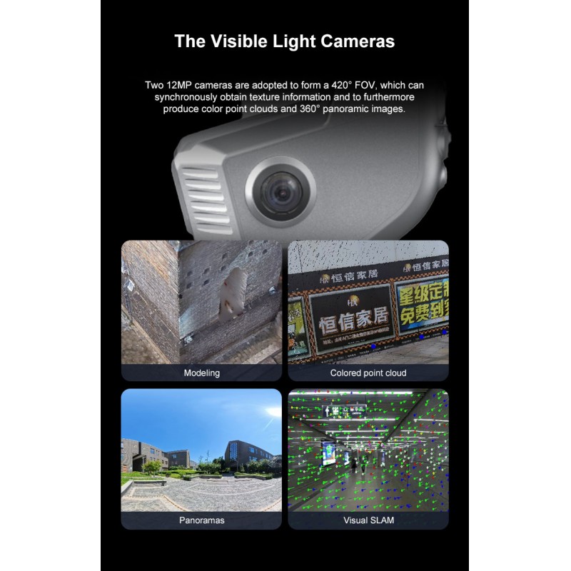 Foxtechrobot Price Outdoor Slam200 Handheld 3D Mobile LiDAR Imaging Point Cloud Measuring Sensor Laser Scanner