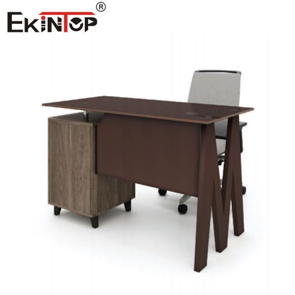 Средний размер стеклянный верх на деревянном столе в форме офисной столовой мебели