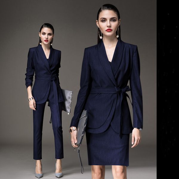 Классические женские костюмы для женщин женские бизнес-костюмы без декоративных кнопок