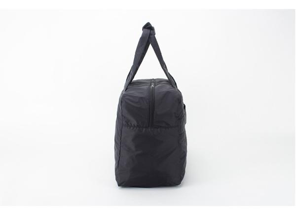 Black Portable Foldable Travel Bag Large Volume Thermal Transfer Printing