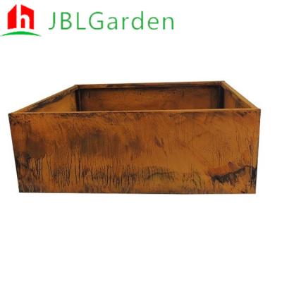 Vasos de flores de aço corten personalizáveis ​​Vasos de plantas de metal 1500*500*600 mm