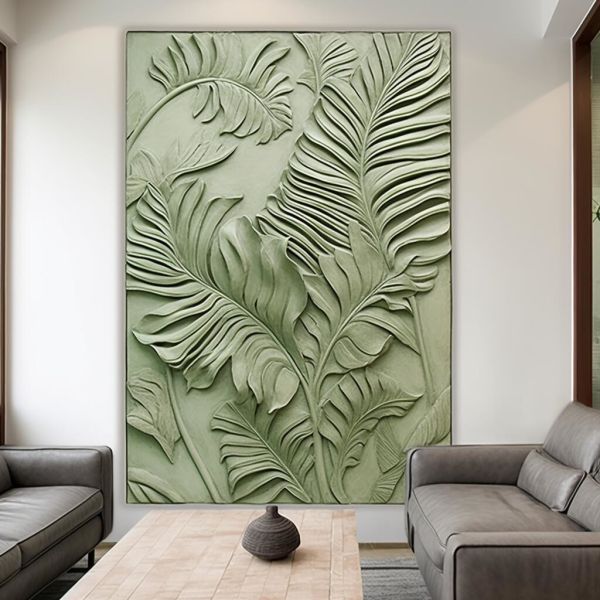 Handmade Stone Carvings Leaf relief decoration Technique 100% Hand Carved for Home Decorations Wall Art Flower relief