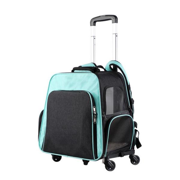 Pet Trolley Suitcase Bag Large Space Silent Universal Wheel Folding Trolley Pet Bag