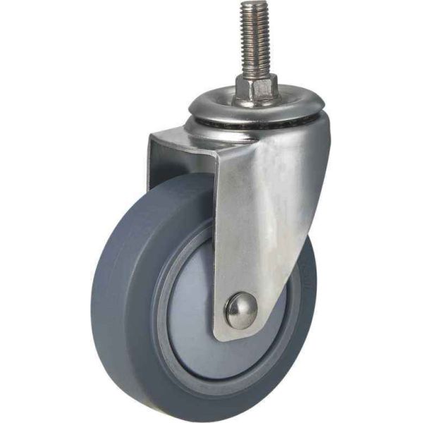 Single Bearing TPR Medium Casters Industrial Swivel Brake Wheel for Store Display Fixtures