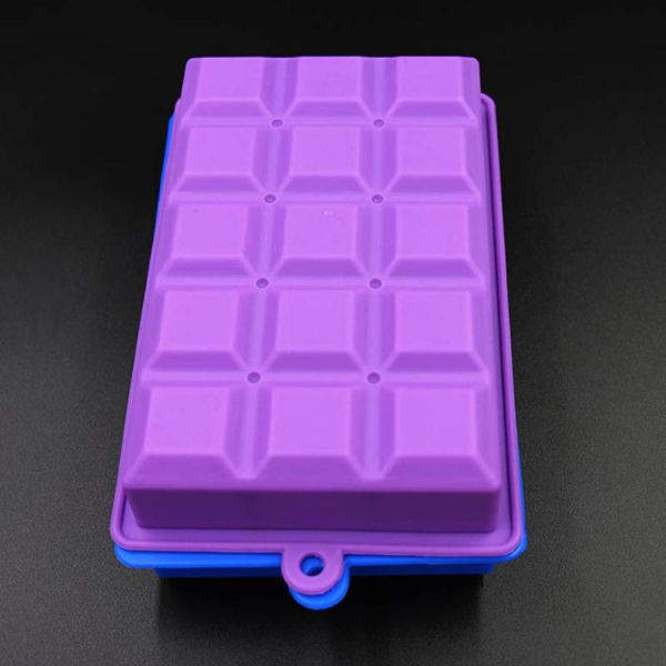 Square Harmless Silicone Ice Mold Cube Trays 15 Cavities Multicolor Reusable