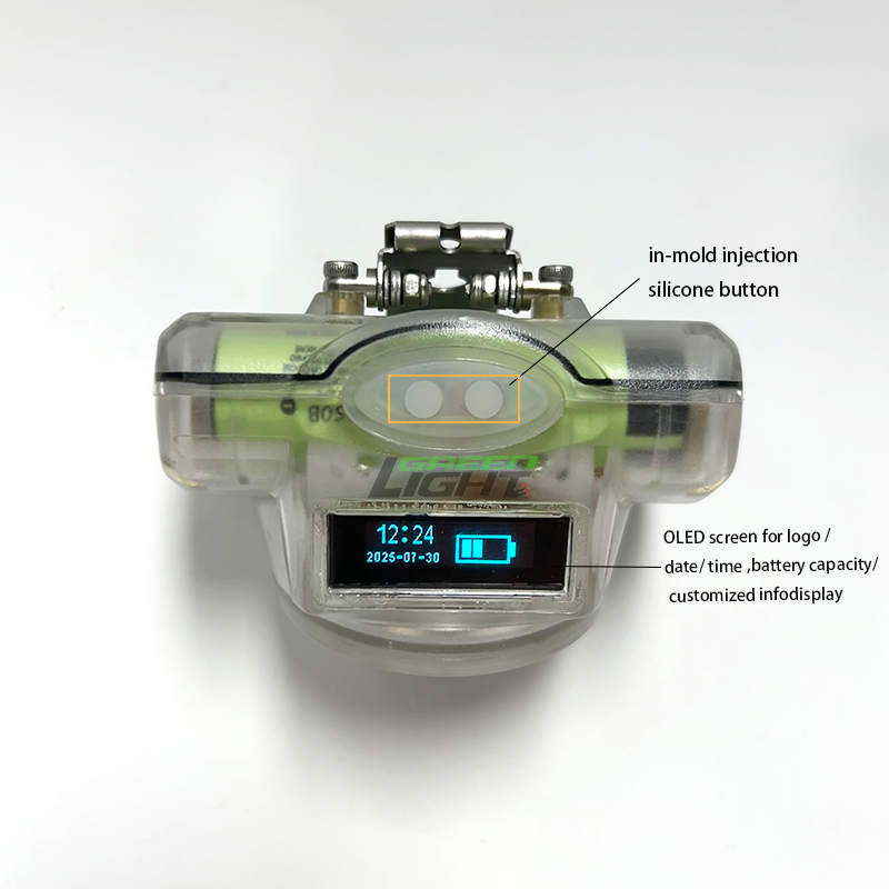 200g Lightweight LED Mining Lamp with OLED Display and Long Battery Life for Underground Coal Mines