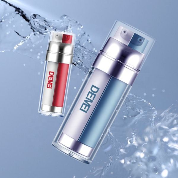 Упаковка пустой безвоздушной бутылки брызг камеры 2 бутылки 20ml x насоса лосьона двойной косметическая