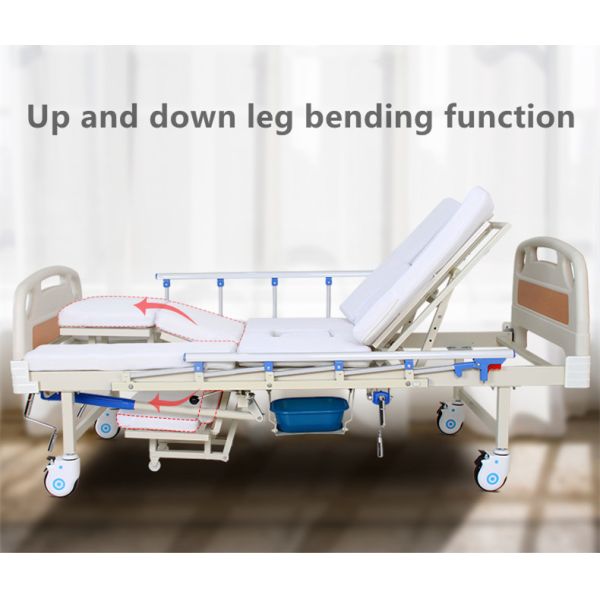 2000*900mm Urinal Closed Hospital Patient Bed Back Starting Leg Lift