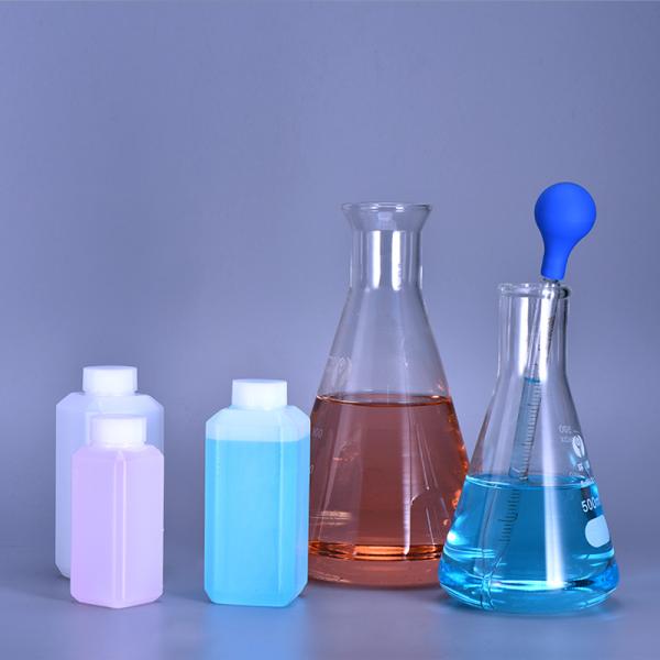 HDPE Quadrado Botalhas de plástico de laboratório Bioquímica Medicina Impressão de etiquetas personalizadas
