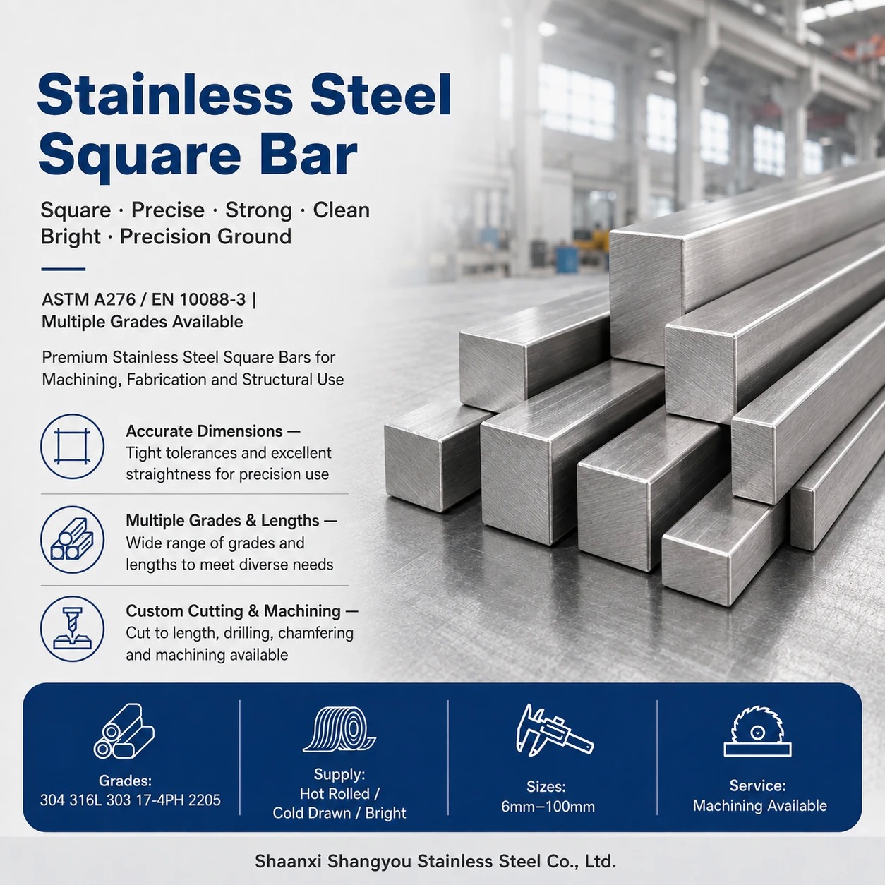 Stainless Steel Square Bar