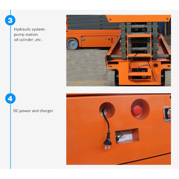 Самоходные воздушные работы Электрический ножничный подъемник