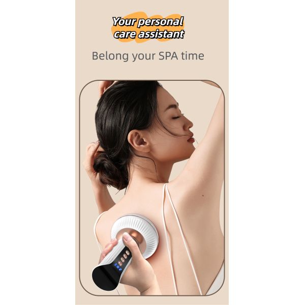 20 Gear EMS Microcurrent Electric Meridian Brush Infrared Heating Vibration Therapy Massage Device