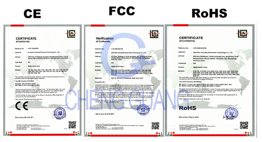 Guangzhou Chengguang Technology Co., Ltd. Сертификации