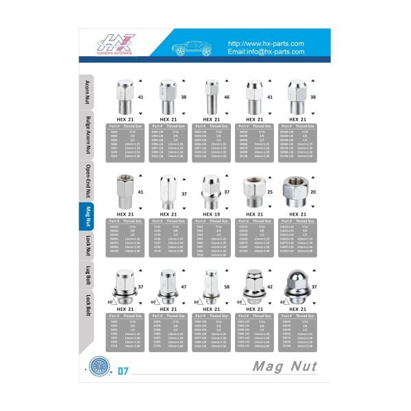 Wheel Nut M12X1.5 Height 42mm HEX21 Chrome Plated For Toyota 5307-L42 90942-01058