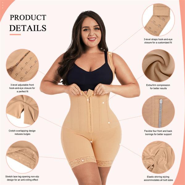 High Compression Fajas Colombianas Shapewear for Women Nonwoven Full Body Shaper