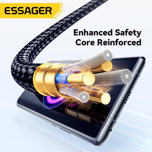 ESSAGER ES-X61 Series PP USB A To C Cord 100W Max 480Mbps