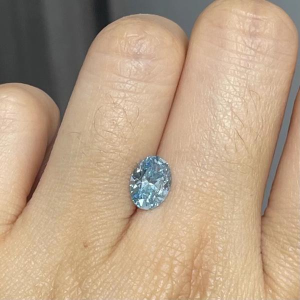 Diamantes crescidos VS1 do azul das decorações 1.66Carat da joia laboratório fraco sintético
