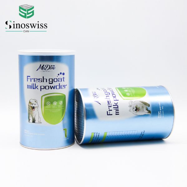 Eco Recyclable Paper Cans Packaging For Pet Milk Powder Nutrition Package