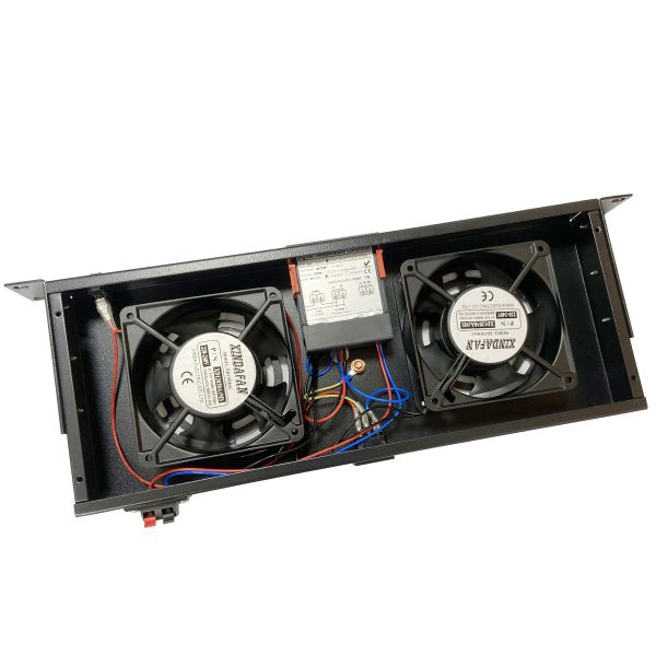 Industrial 19 Inch 1U Digital Thermostat Fan Unit Rack Mount Fan Unit with Switch for Server Rack Temperature Control