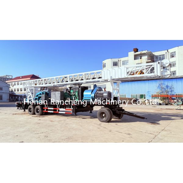 Trailer Water Well Driling Rig With 132KW Cummins Diesel Engine For 600m Water Drilling
