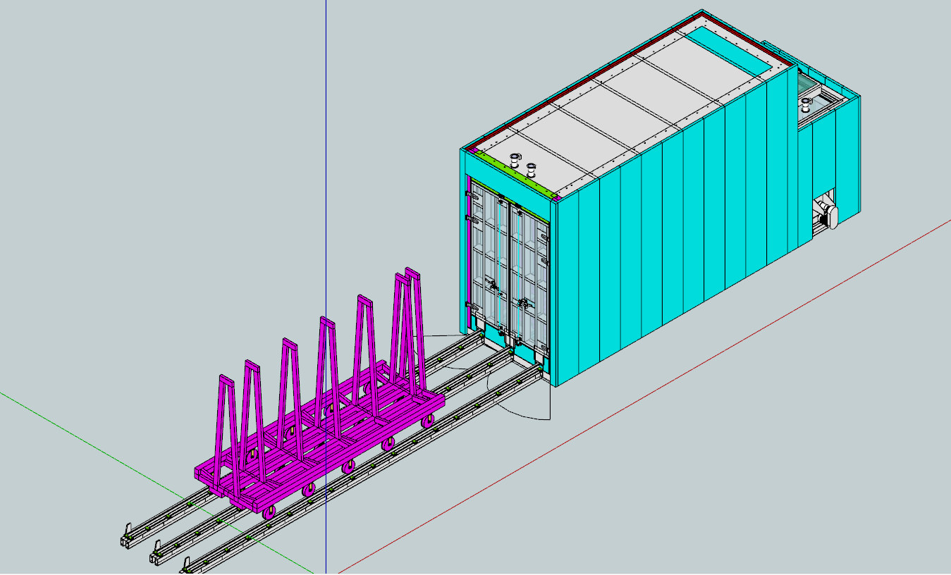 180~230 Celsius Electric Powder Coating Curing Oven Energy Saving
