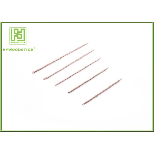 Slim Round Wooden Manicure Sticks , 100% Birch Wooden Nail Sticks