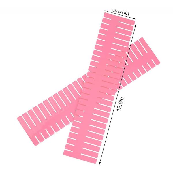 40pcs DIY Clothes Storage Organizer Separator Adjustable Drawer Dividers for Socks/ Underwear/ Makeup/ Kitchen/ Dresser