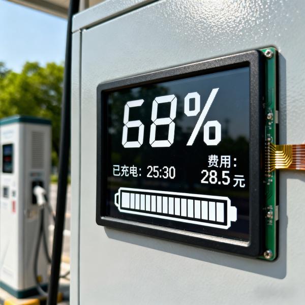 Charging Station LCD Segment Display with 2.7V to 5.0V Voltage VA or STN LCD Type and Negative/Positive Display Mode