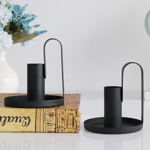 Wholesale Metallic Candle Holder Simple Luxury Candle Light Stand Exquisite Shape Wedding Candlesticks