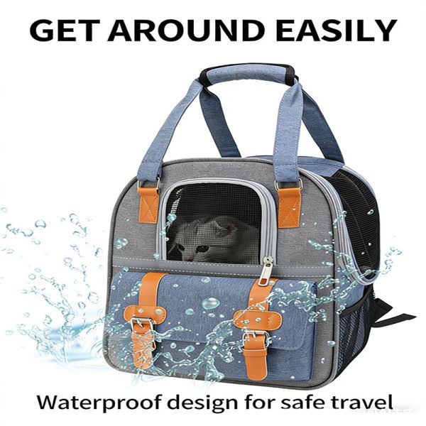 Large Opening Pet Carrier Backpack – Breathable, Durable Denim for Cats & Small Dogs (OEM/ODM)