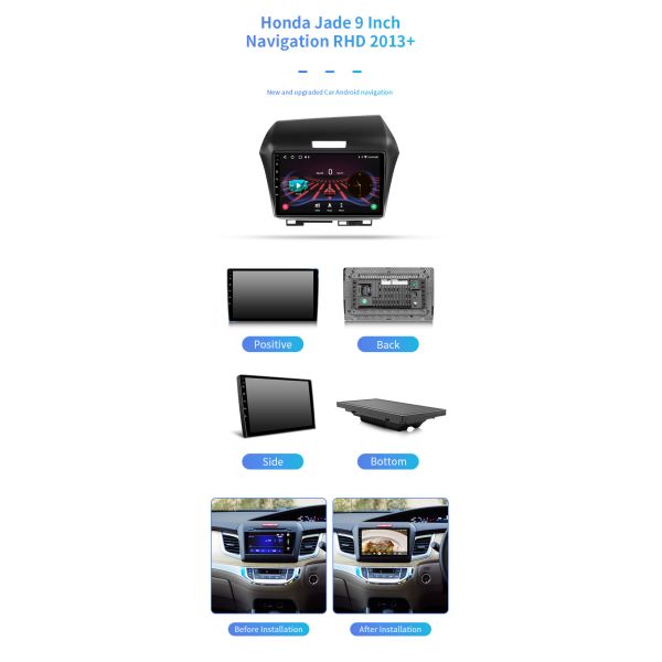 Для навигации автомобиля автомобиля MP5 Bluetooth музыки нефрита RHD 2013+ Wifi 4G Bluetooth Honda