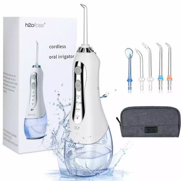 ROHS Approved Dental Water Flosser 40-140PSI Waterjet Oral Irrigator Battery Powered