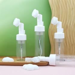 Brush Head Mousse Pump Bottle Foam Clean 150ml Clear Plastic Bottles
