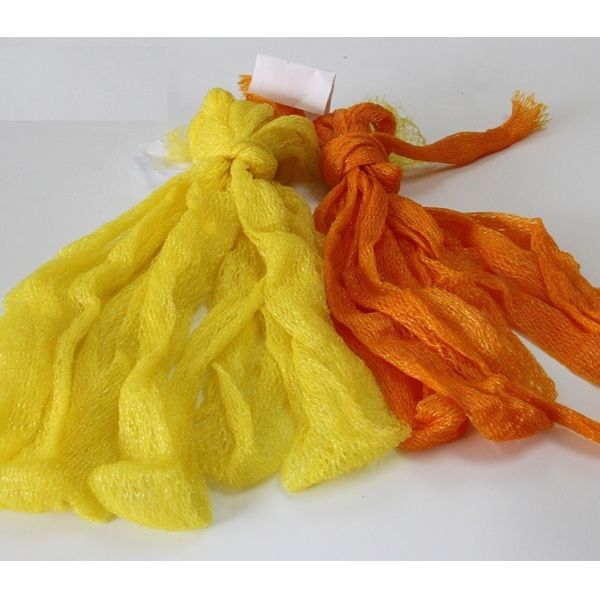 Желтая упаковка чистой сумки сетки фрукта и овоща ХДПЭ