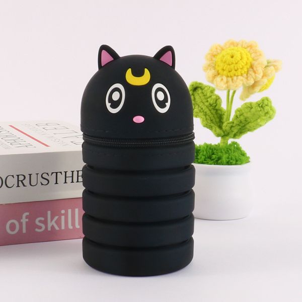 Усовершенствованный 2-в-1 Силиконовый карандаш Сумка ручка Держатель карандаша Капсула Водостойкая Легко очищаемая школьная канцелярская утварь