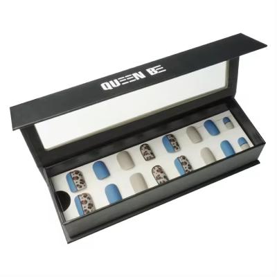 Logo personnalisé Luxe Boîte cadeau de faux ongles vide pour imprimer sur les ongles Emballage