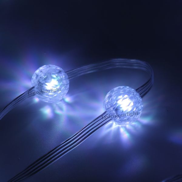 20mm DMX512 RGB Crystal Ball LED Pixel String Light with 360° Illumination