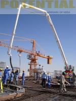 380V / 50Hz Boom de placement en béton 3 sections Type pliable Pour le placement en béton